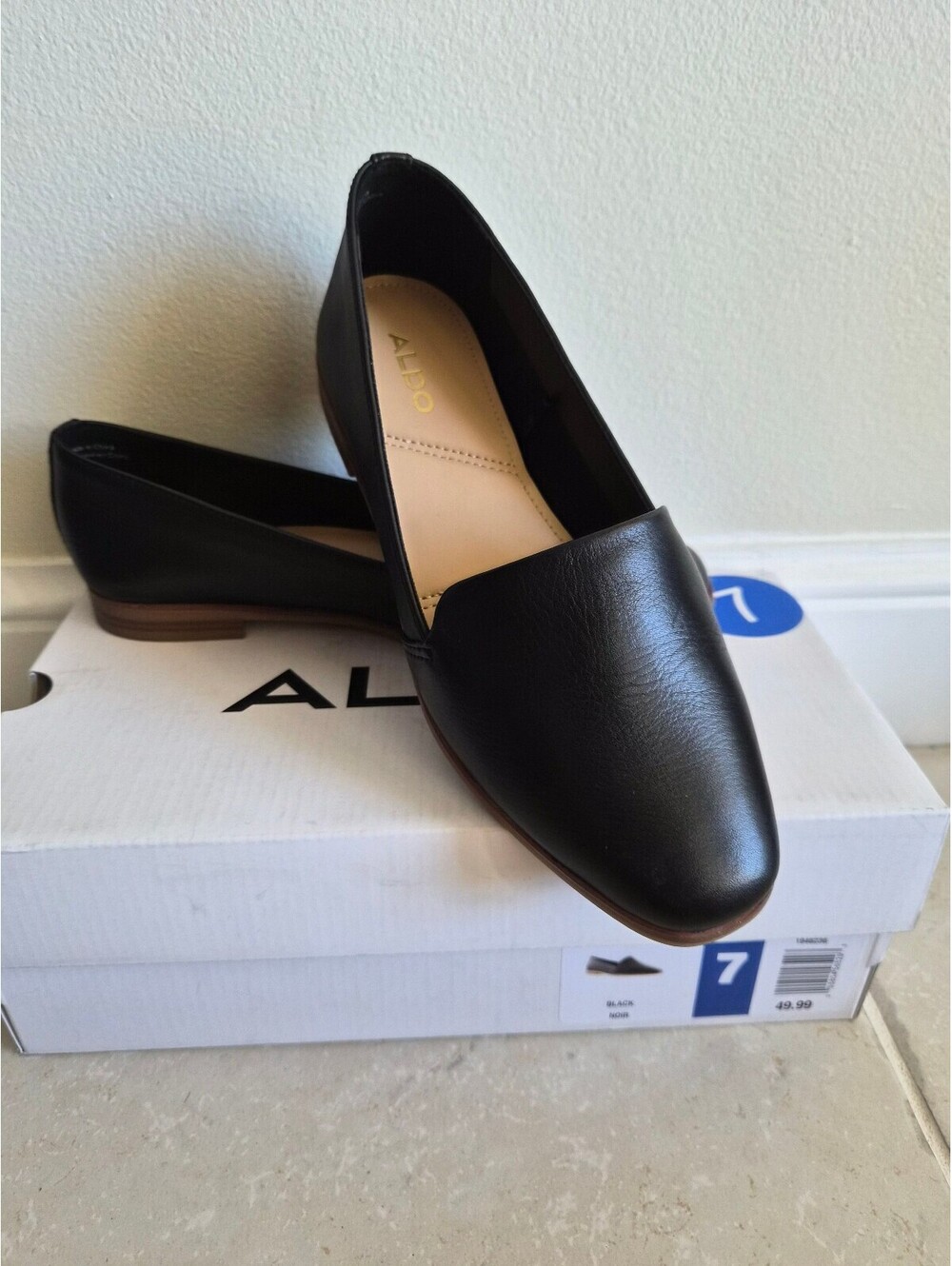 ALDO Women's Black Slip-On Loafers Size 7 0158